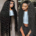 13x6 Glueless HD Lace Deep Wave Human Hair Wig 250%