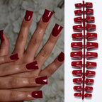 144pc White French Press On Nails, Duck Shape Acrylic Tips