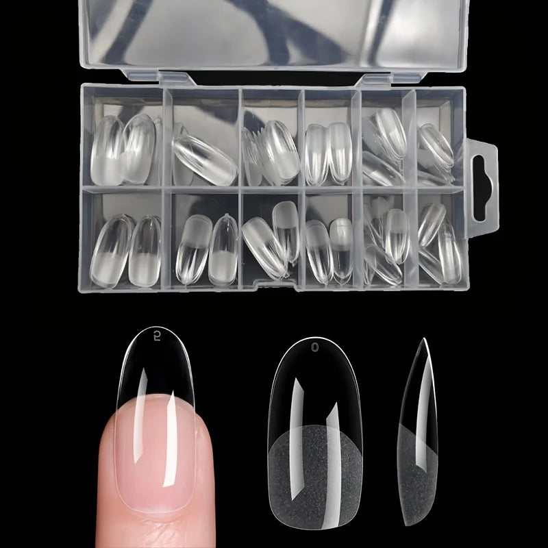 120PCS Full Cover Press-On Nail Tips Stiletto Almond Square Coffin French False