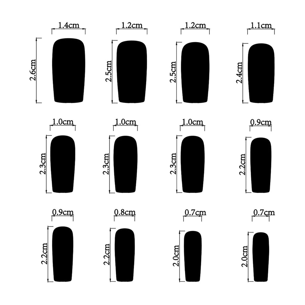 24pc Halloween Press On Nails, Black Ballet Ant Gothic Tips