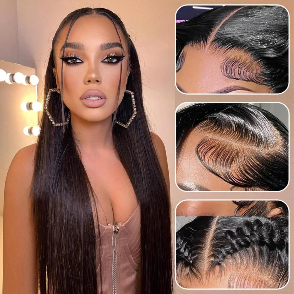 30" Glueless HD Lace Front Human Hair Wig 180% Density