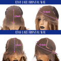 P4/27 Highlight Body Wave 40 Inch Long & 200% Density Human Hair Wigs HD