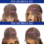 P4/27 Highlight Body Wave 40 Inch Long & 200% Density Human Hair Wigs HD