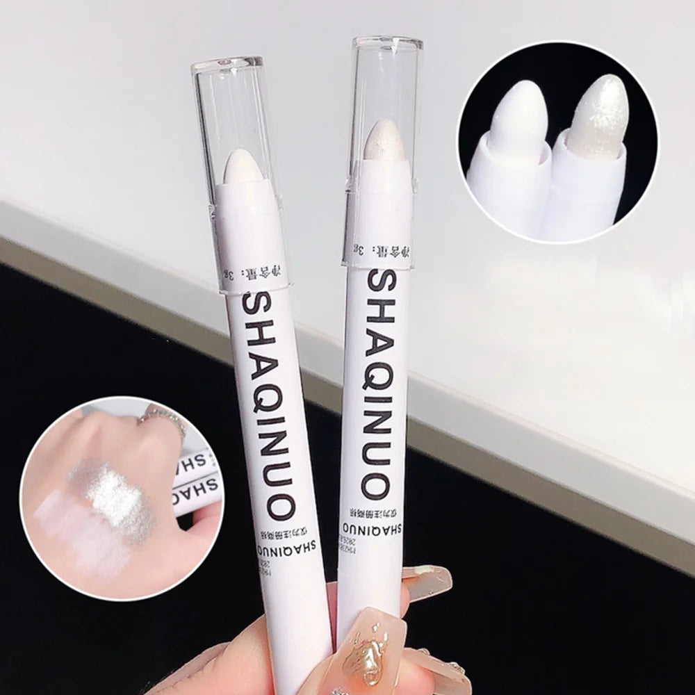 Matte & Shimmer Eyeshadow Stick – White Eyeliner & Silver Highlighter