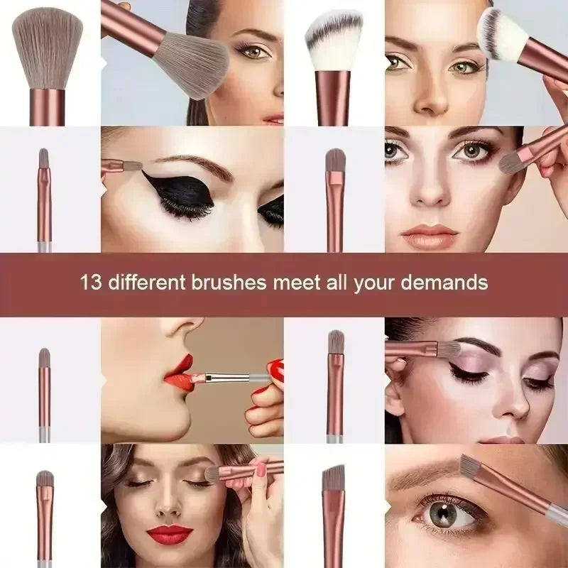 Professional Makeup Brush Set Soft Fluffy Kabuki & Blending Brushes for