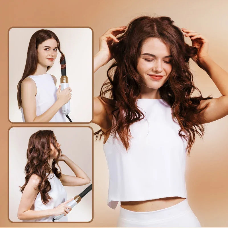 5-in-1 Hot Air Styling Brush Set – Dryer, Curler & Straightener