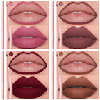 Lip Liner Pen Set Long Lasting, Waterproof Sweatproof, Easy Coloring Non