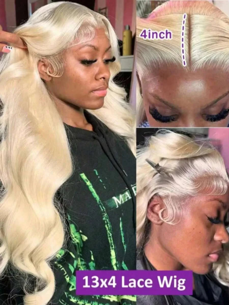 13x6 Body Wave Transparent HD 30 46 Inch 613 Honey Blonde Lace Frontal Human