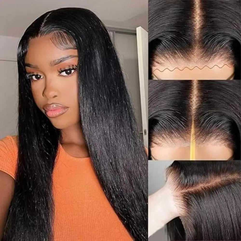 30" Glueless HD Lace Front Human Hair Wig 180% Density