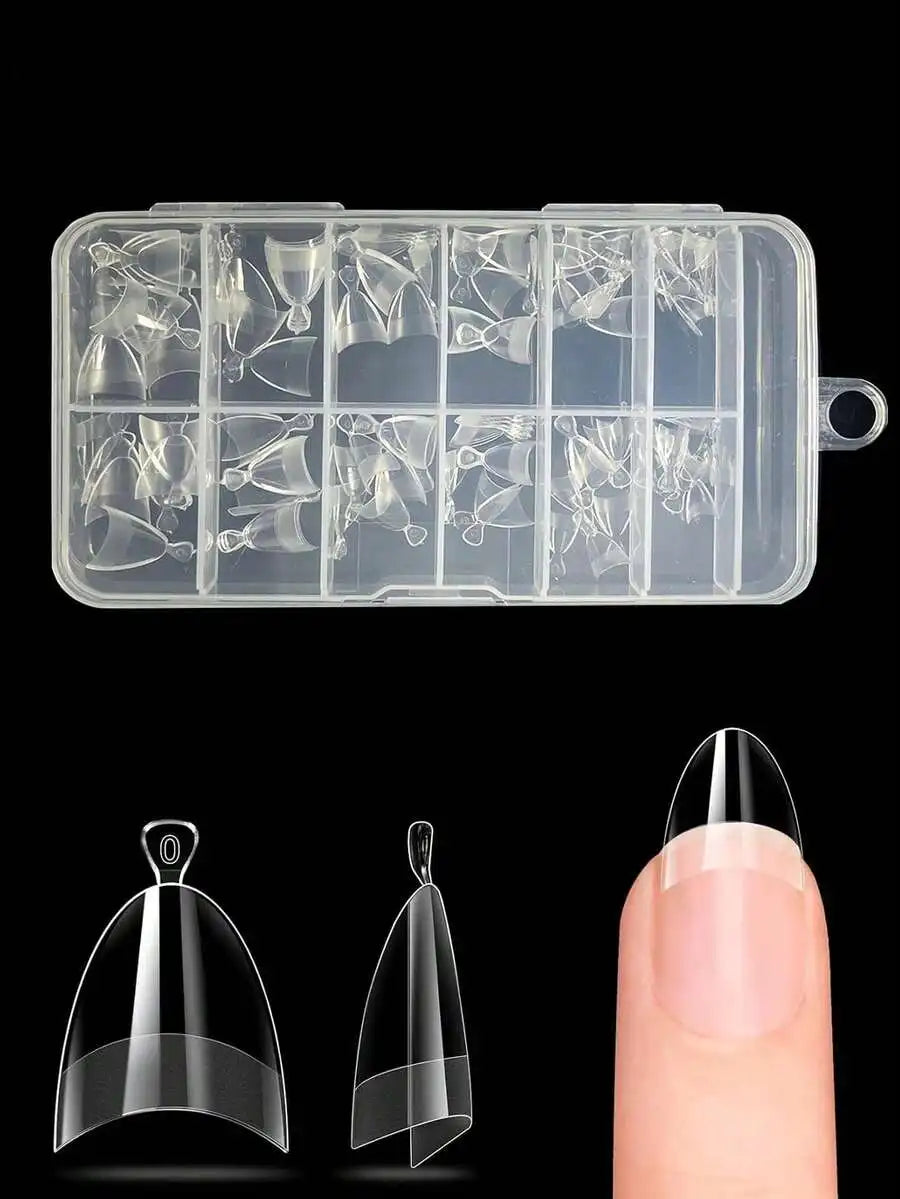120pcs Clear Duck Nail Tips Acrylic Press On False Nails Full Cover Extension