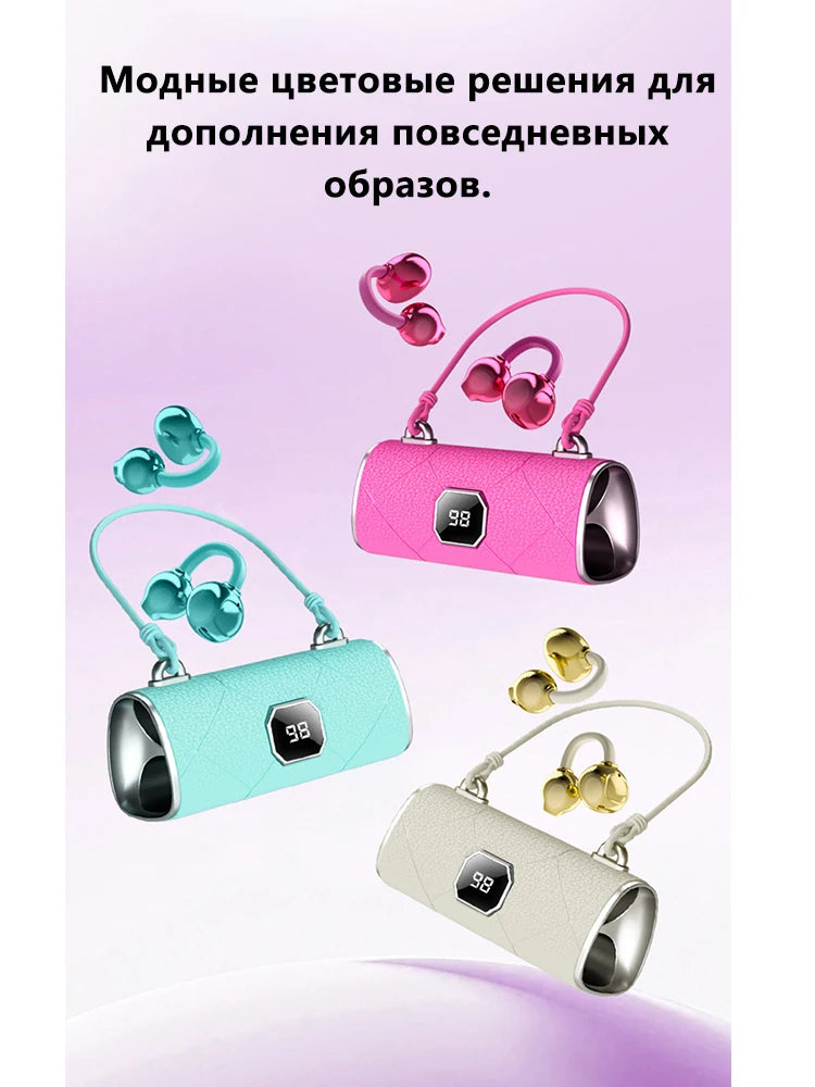 2026 Wireless Bluetooth Clip On Earbuds Noise Reduction Compact Fashion