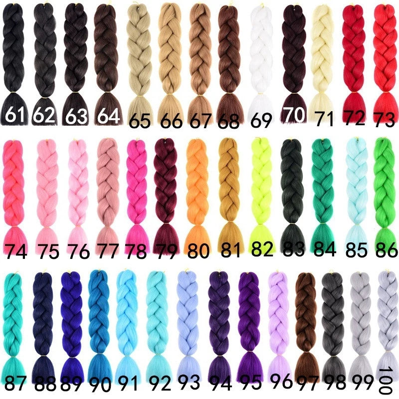 24Inch Synthetic Long Box Jumbo Braiding Hair Extensions Yaki Straight Texture
