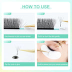 NAGARAKU Automatic Flowering W Shape Bloom 3D 4D 5D 6D Premade Fans Eyelash