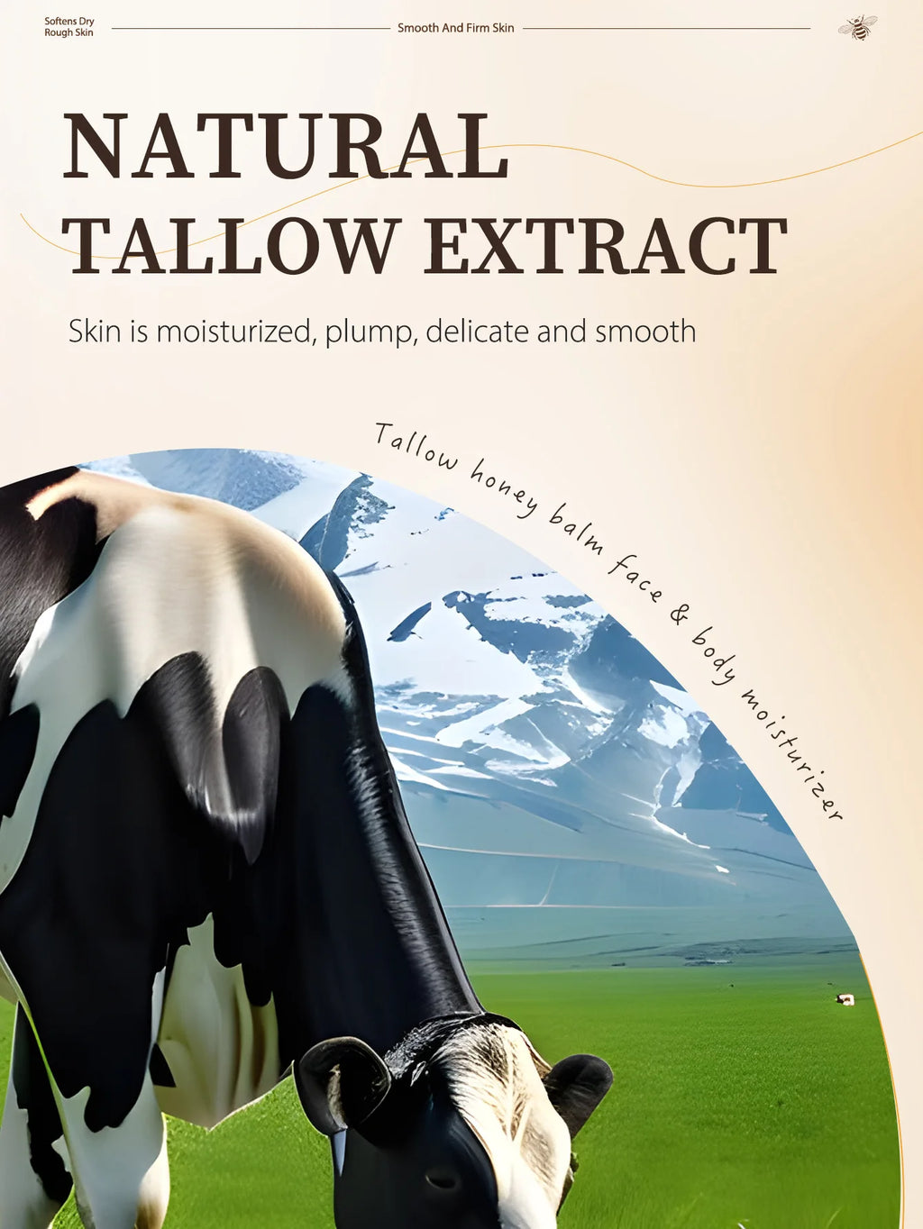 Grass-Fed Beef Tallow & Wild Honey Face + Body Cream – 120g