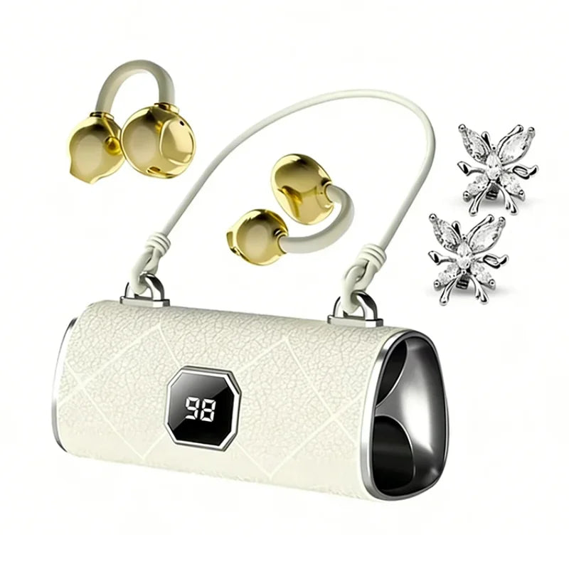 2026 Wireless Bluetooth Clip On Earbuds Noise Reduction Compact Fashion