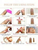 Y2K Leopard Pink Flower Press-On Nails | Rhinestone