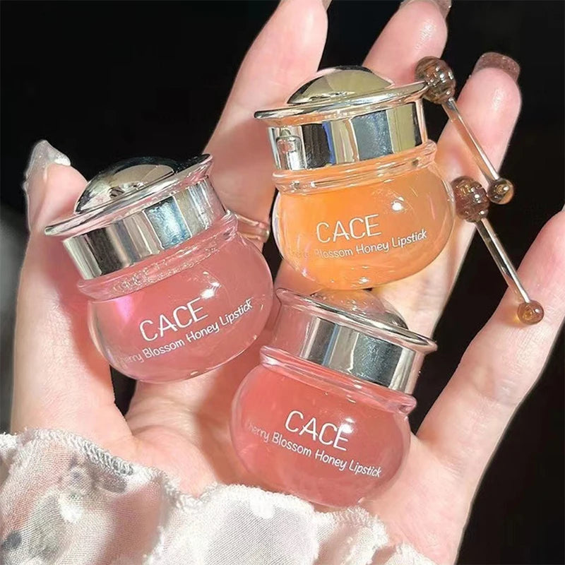 CACE Cherry Blossom Honey Lip Balm Deeply Hydrating and Plumping, Water Rich