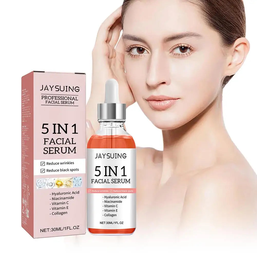 5-in-1 Fade Fine Lines Firming Face Serum Moisturizing Brightening Vitamin C