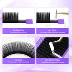NAGARAKU 16Rows Classic Individual Lash Extensions Matte Black