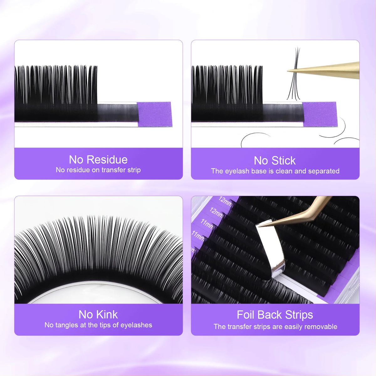 NAGARAKU 16Rows Classic Individual Lash Extensions Matte Black