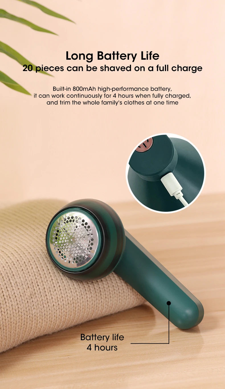 USB Rechargeable Fabric Shaver – Portable Lint & Fuzz Remover