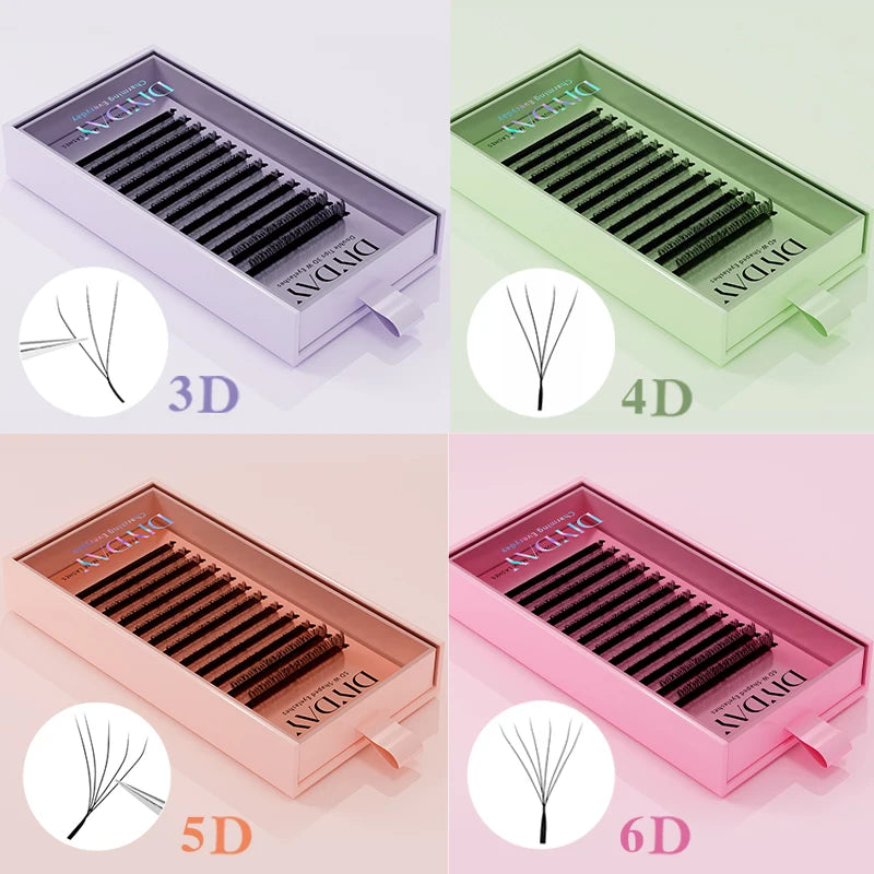 DIYDAY W Shape Eyelash Extension 3d 4d 5d 6d 7d 8d W Lashes Natural Soft