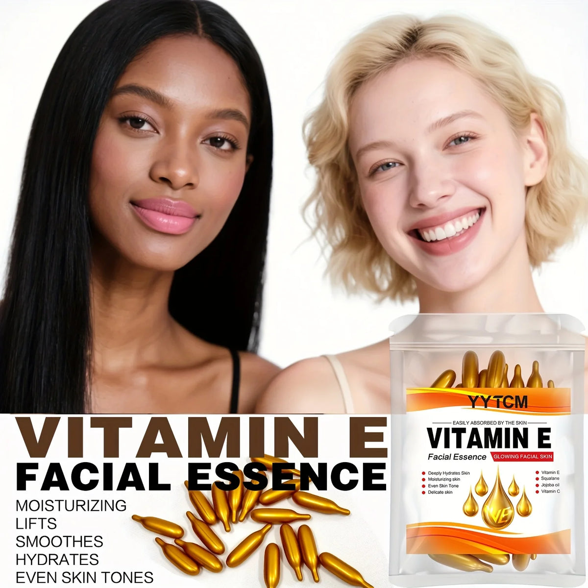 Vitamin E Deep Moisturizing Capsule Essence, Hydrates and Smooths Skin, Contains