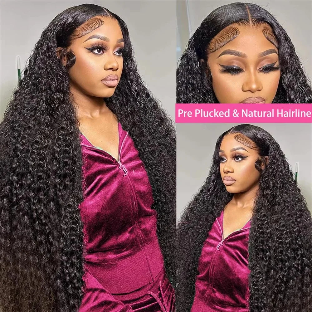 13x6 Glueless HD Lace Deep Wave Human Hair Wig 250%