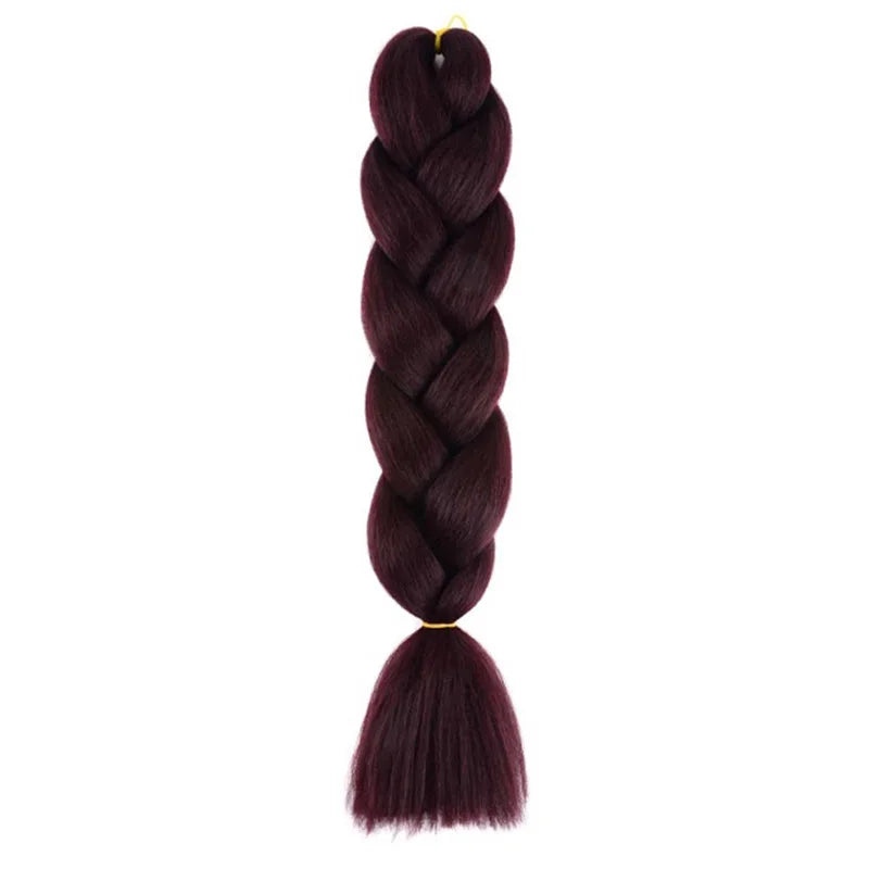 24Inch Synthetic Long Box Jumbo Braiding Hair Extensions Yaki Straight Texture