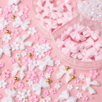 3D Flower Bow Nail Charms | Pearl Acrylic Nail Art Kit