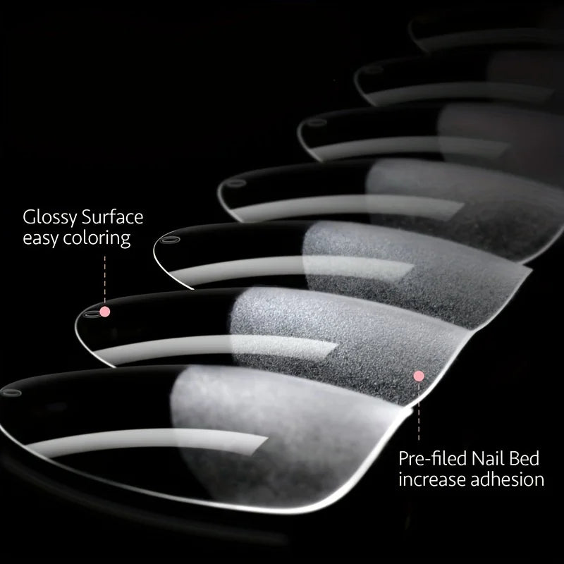 120PCS Full Cover Press-On Nail Tips Stiletto Almond Square Coffin French False