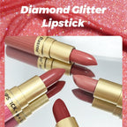 Pearlescent Pink Glitter Velvet Lipstick Metallic Waterproof Long Lasting Matte