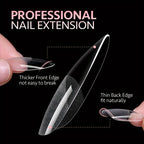 120PCS Full Cover Press-On Nail Tips Stiletto Almond Square Coffin French False