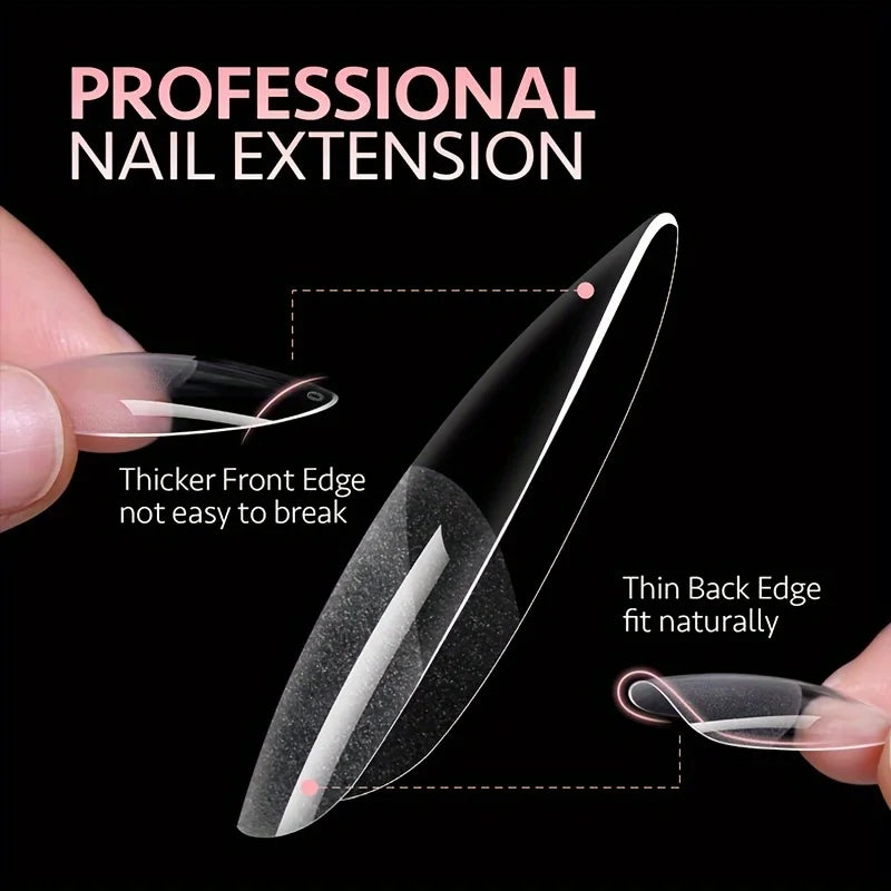 120PCS Full Cover Press-On Nail Tips Stiletto Almond Square Coffin French False