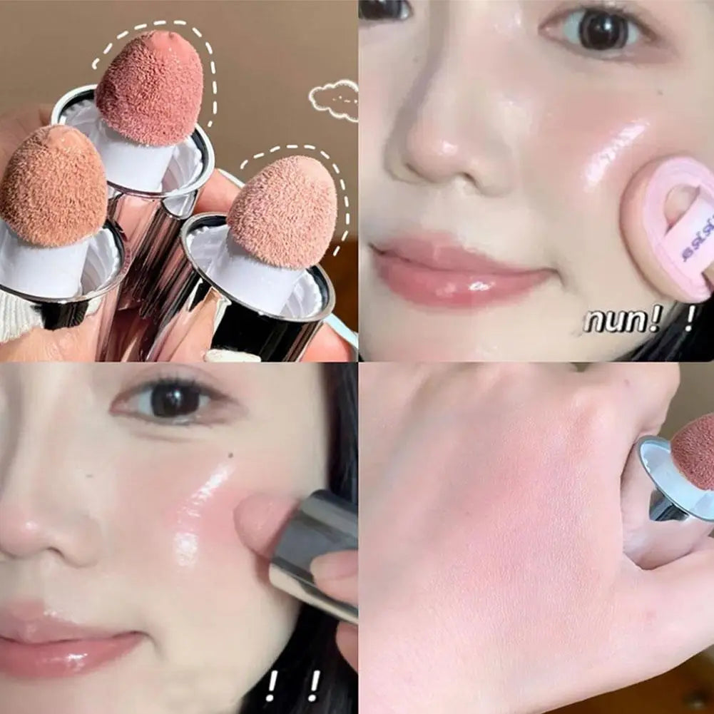 Velvet Liquid Blush Matte Sponge Head Blush Natural Lasting Brighten Facial