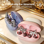 Diamond Bow Open Ear Bluetooth 5.4 Wireless Earbuds, HD Mic