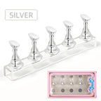 Nail Holder False Nails Tip Practice Stand Crystal Base Magnetic Holder Nail