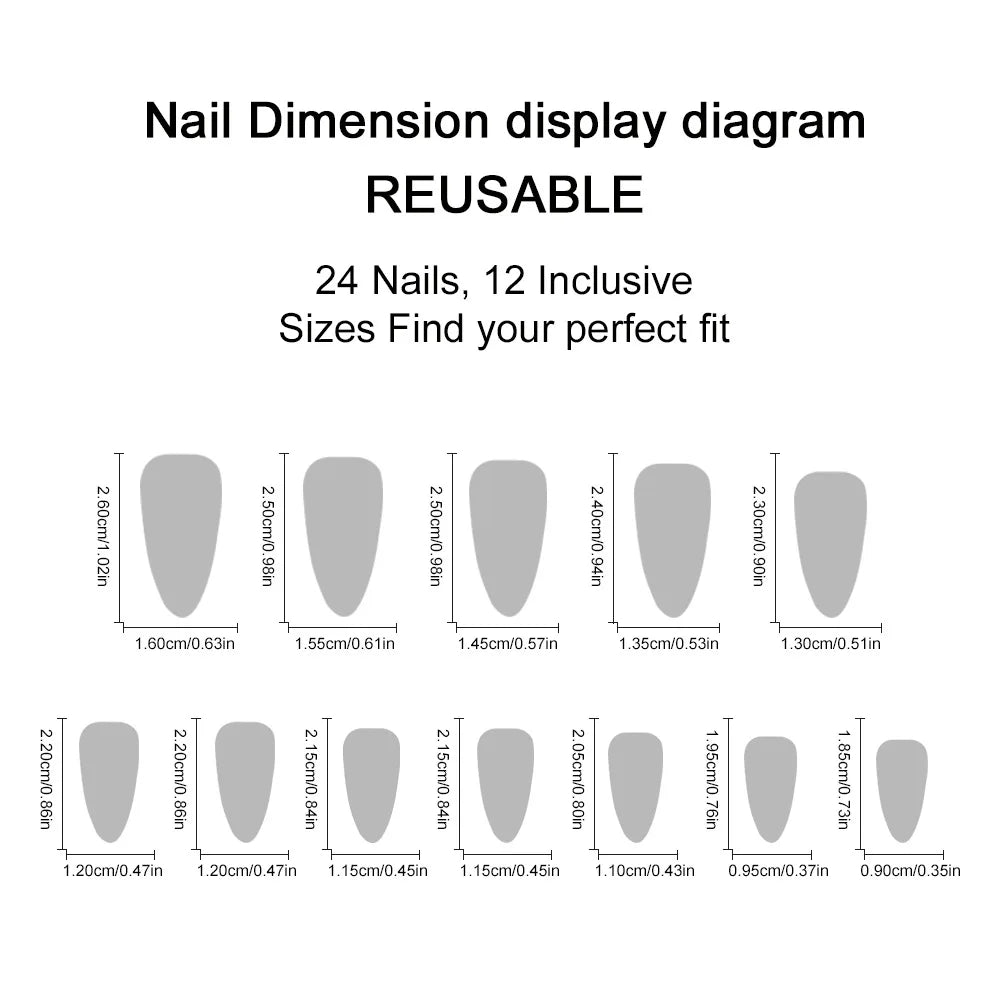 24Pcs fake nail art, wearing nail, medium almond shaped 3D three-dimensional gilded carved pearl steel ball decoration, removable fake nail, anniversary gift, perfect gift for women, birthday gift, holiday gift