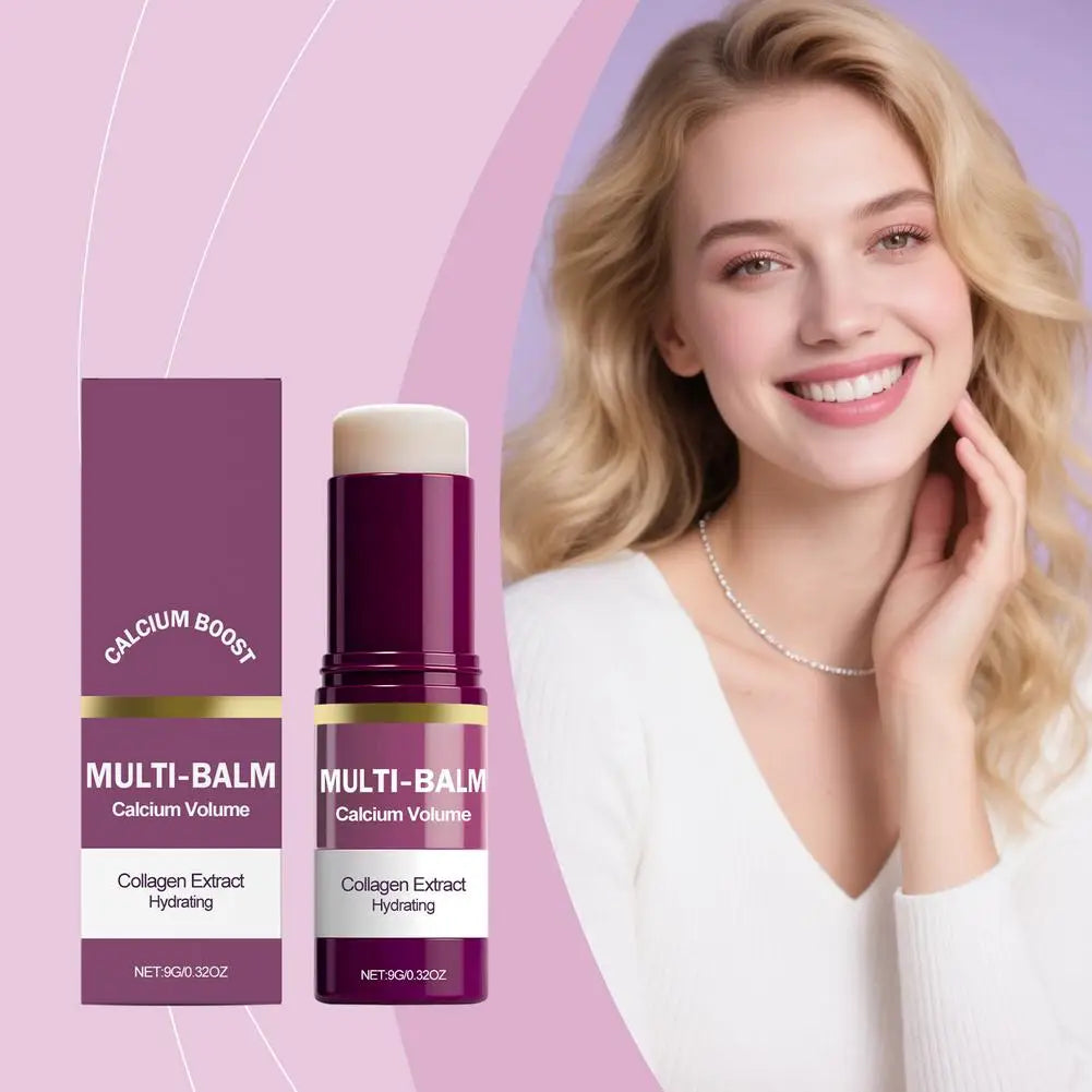 1/2/3PCS Calcium Volume Multi Balm Stick,Collagen Moisturing Stick Face Cream Anti Wrinkle Hydrating For Eyes Neck Face Skincare