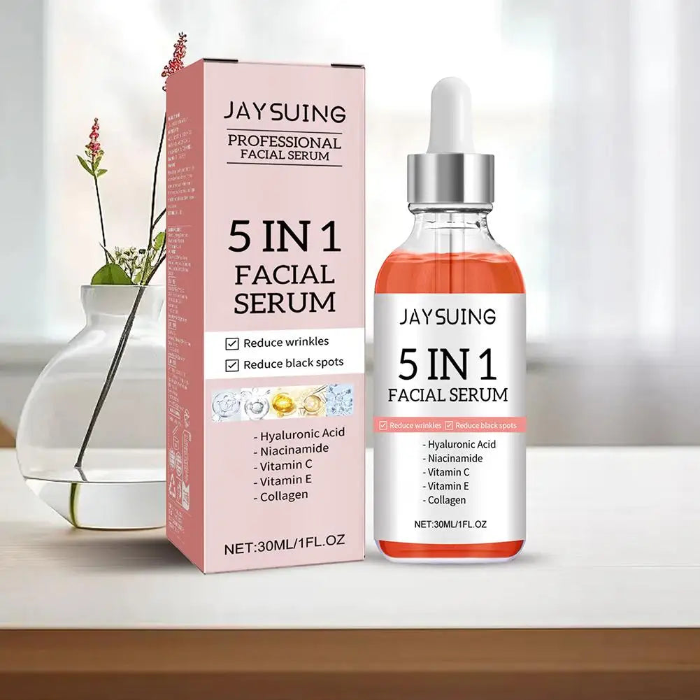 5-in-1 Fade Fine Lines Firming Face Serum Moisturizing Brightening Vitamin C