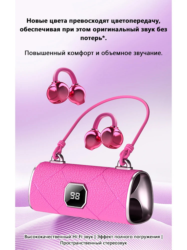 2026 Wireless Bluetooth Clip On Earbuds Noise Reduction Compact Fashion