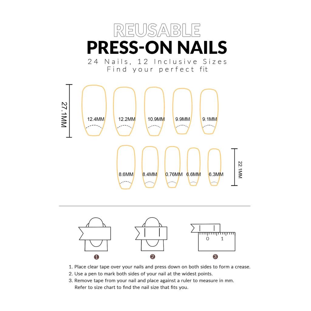 24pc Halloween Press On Nails, Black Coffin Ghost Skull Web