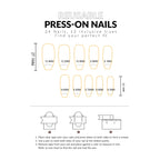 24pc Halloween Press On Nails, Black Coffin Ghost Skull Web
