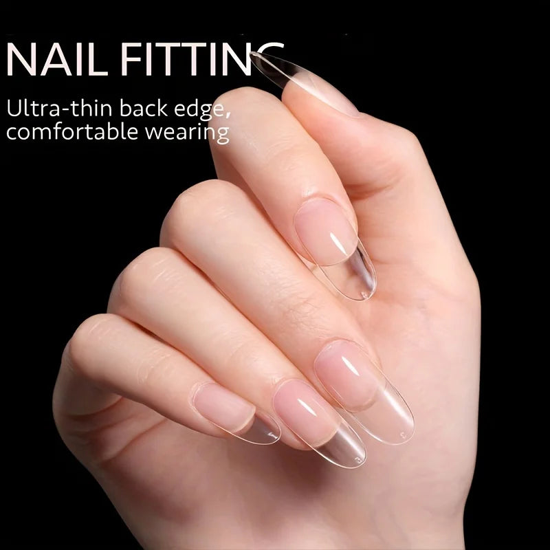 120PCS Full Cover Press-On Nail Tips Stiletto Almond Square Coffin French False