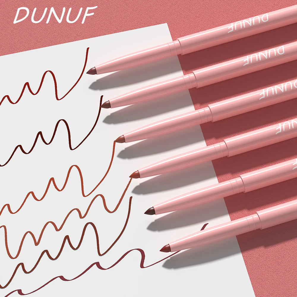 Lip Liner Pen Set Long Lasting, Waterproof Sweatproof, Easy Coloring Non