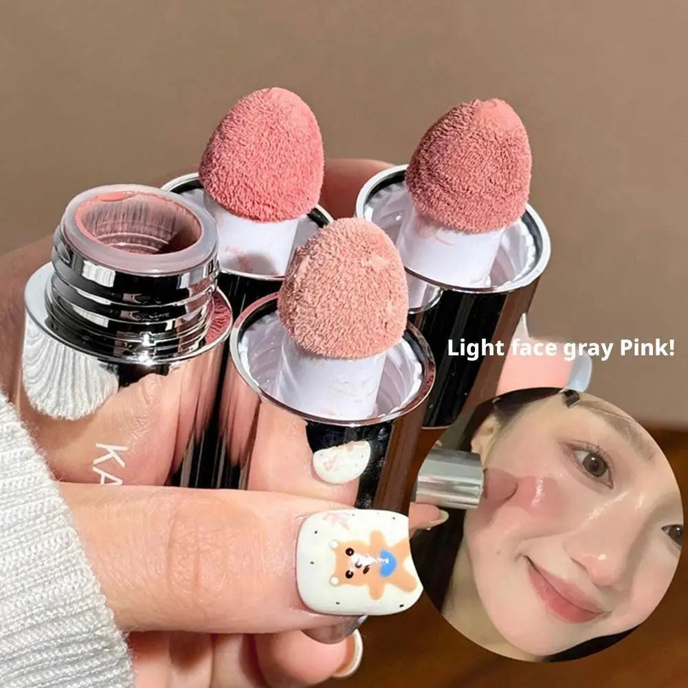 Velvet Liquid Blush Matte Sponge Head Blush Natural Lasting Brighten Facial
