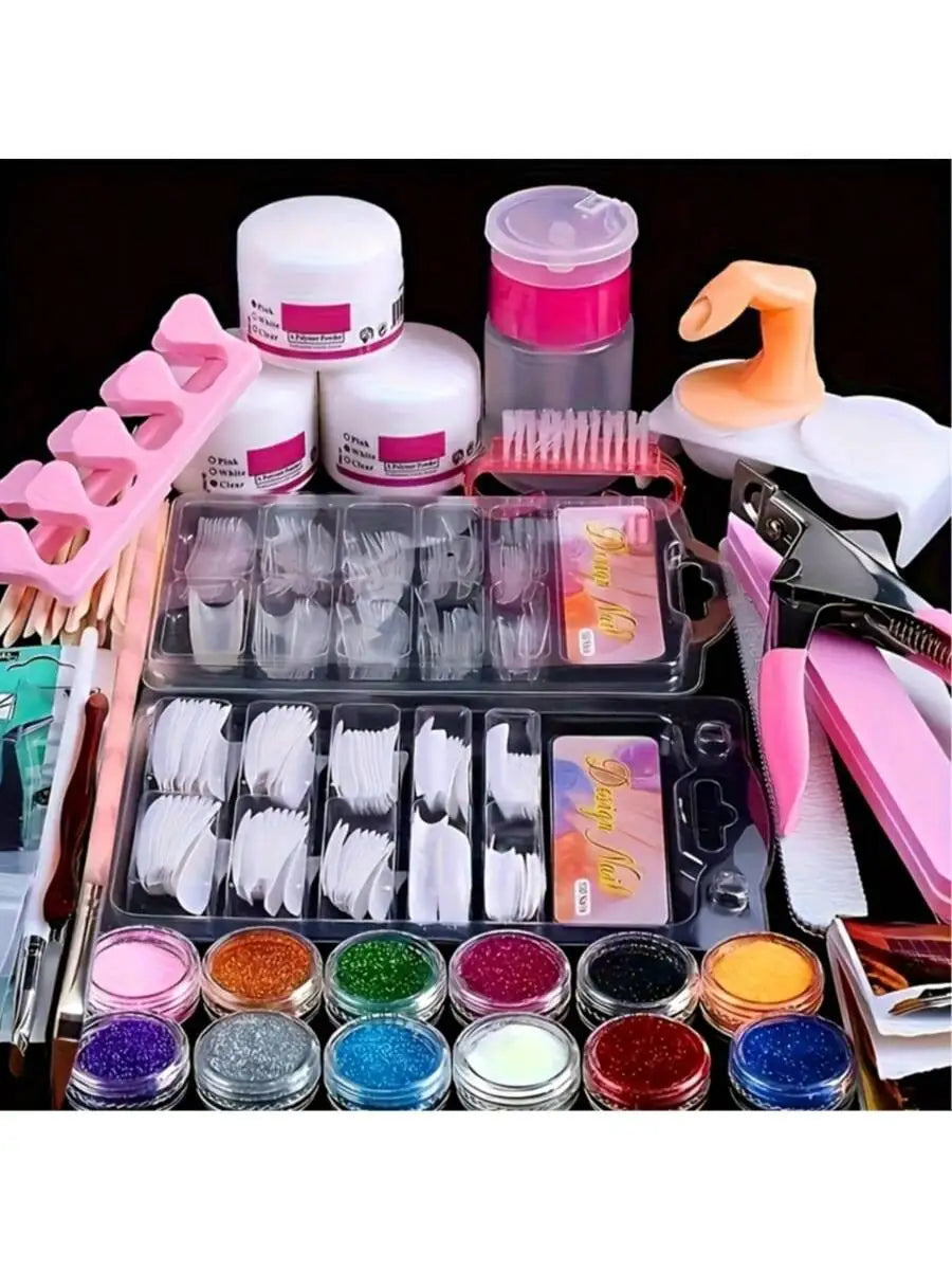 23 in 1 Acrylic Nail Kit | 12 Colors Nail Extension Set
