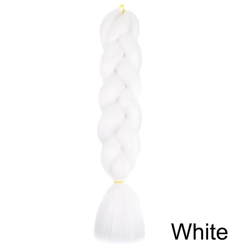 24Inch Synthetic Long Box Jumbo Braiding Hair Extensions Yaki Straight Texture