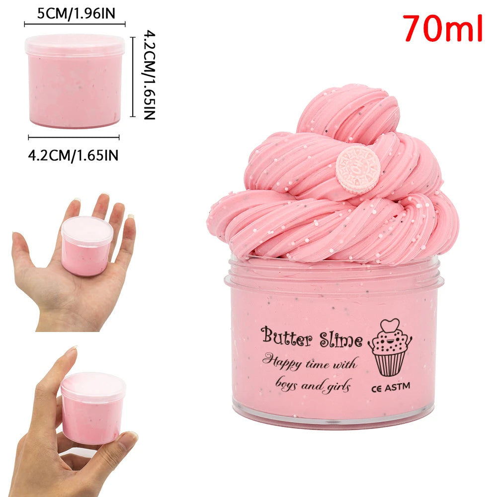 70ml Chocolate Cookie Butter Slime Kit | Scented Fluffy Putty