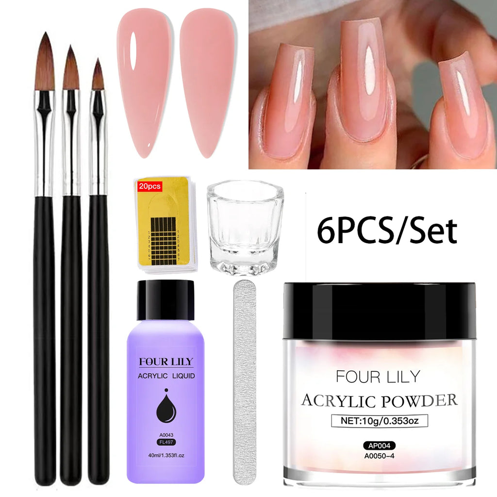 Acrylic Nail Kit | Acrylic Powder Liquid & Brush Nail Extension